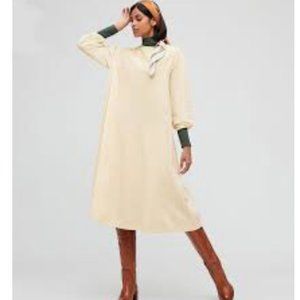 Uniqlo Natural Color Long Sleeve Flare Dress (Hana Tajima) Size XS